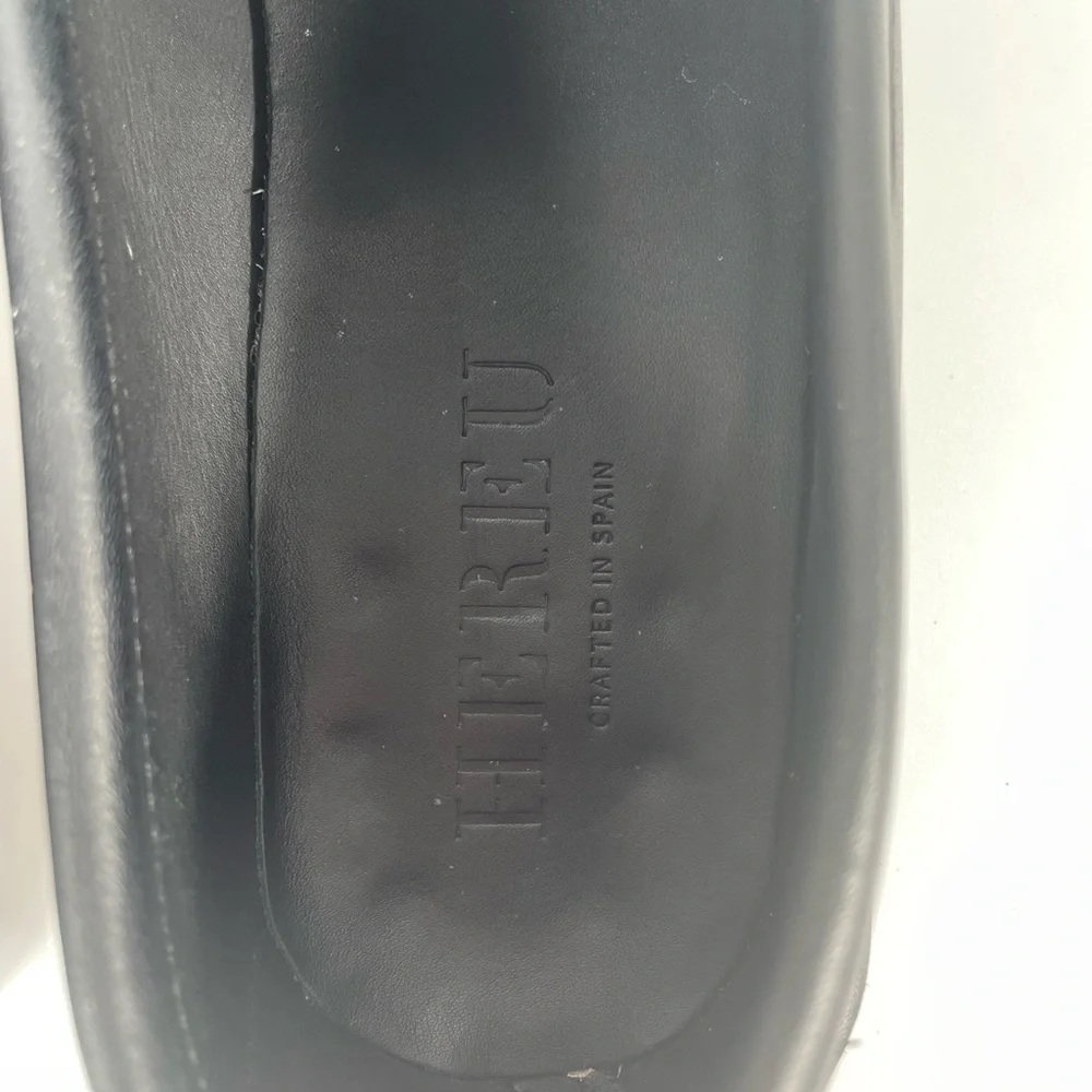 Women's Hereu Nombela Interwoven Detail Slip On Loafers Old Money Office Leather - Picture 2 of 16